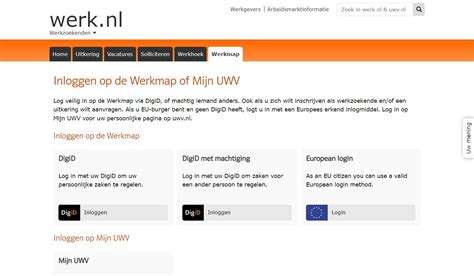 werk.nl inloggen met digid.